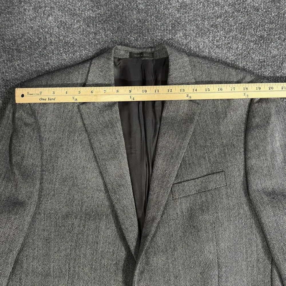 Lauren Ralph Lauren Blazer Mens 44L Wool Herringbone Sport Coat Jacket Classic